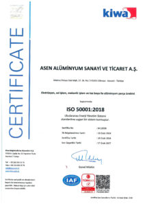 15 ISO 50001 2018 Sertifikalarımız