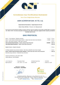 18 Asen Aluminyum GHG Dogrulama Beyani en tr Sertifikalarımız